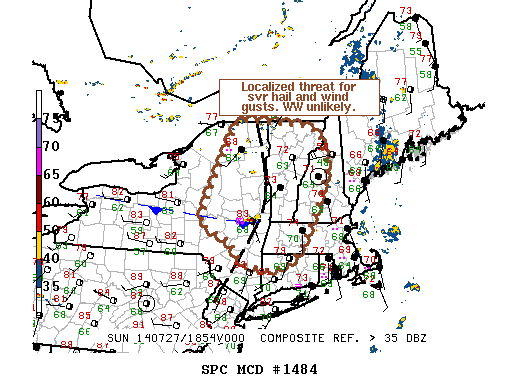 Mesoscale Discussion 1484