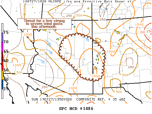 Mesoscale Discussion 1486
