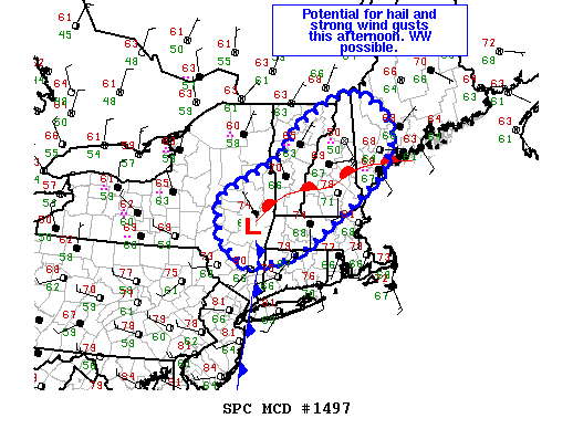 Mesoscale Discussion 1497