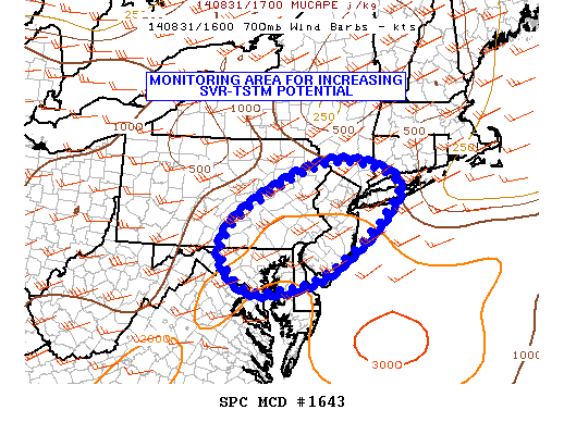 Mesoscale Discussion 1643