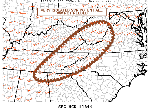 Mesoscale Discussion 1648