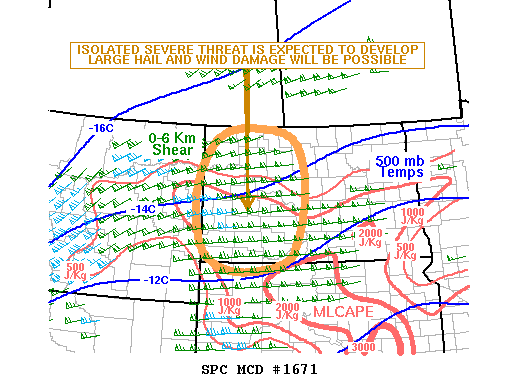 Mesoscale Discussion 1671