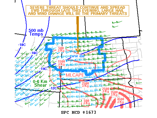Mesoscale Discussion 1673
