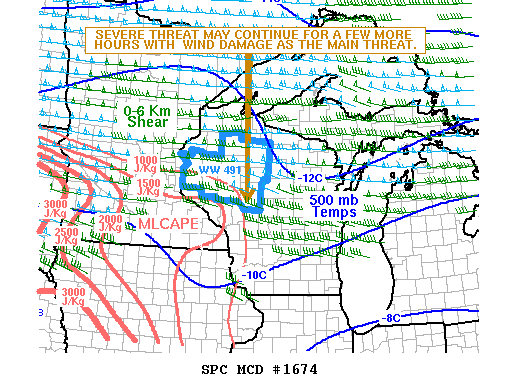 Mesoscale Discussion 1674