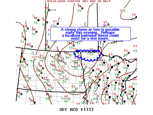 Mesoscale Discussion 1732