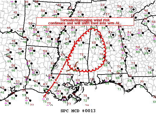 Mesoscale Discussion 13