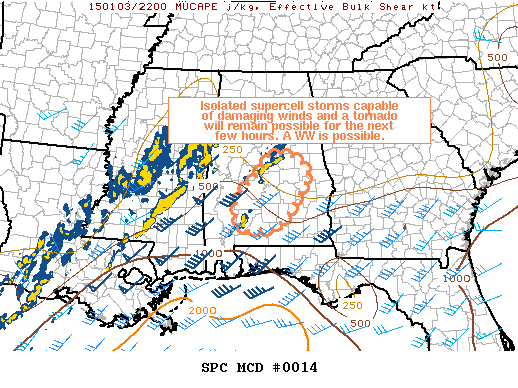Mesoscale Discussion 14