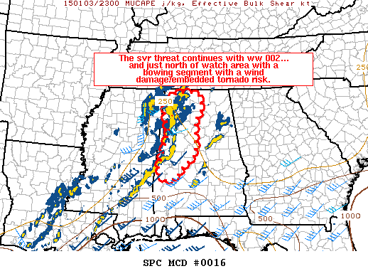 Mesoscale Discussion 16