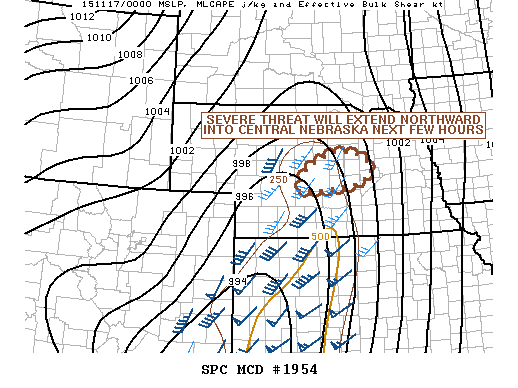 Mesoscale Discussion 1954