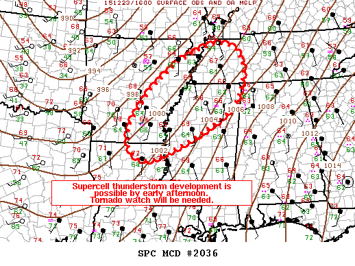 Mesoscale Discussion 2036