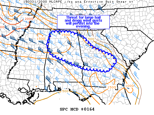 Mesoscale Discussion 164