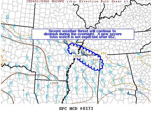Mesoscale Discussion 173