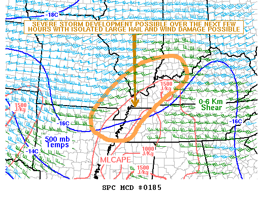 Mesoscale Discussion 185