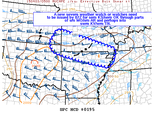 Mesoscale Discussion 195