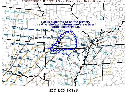 Mesoscale Discussion 198