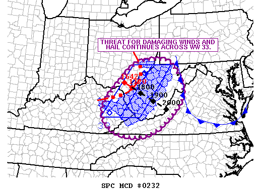 Mesoscale Discussion 232