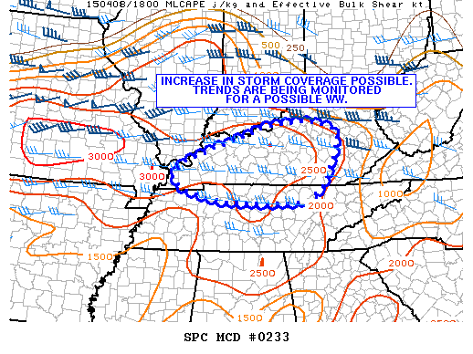 Mesoscale Discussion 233