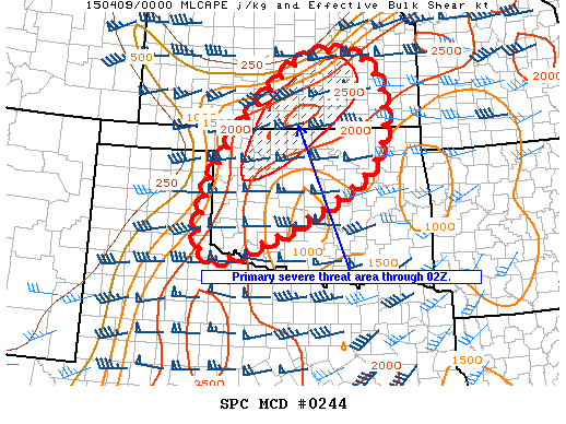 Mesoscale Discussion 244