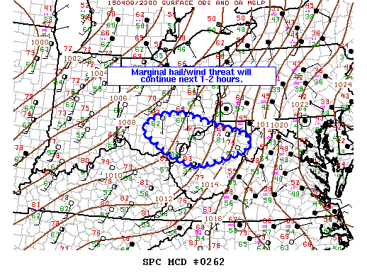 Mesoscale Discussion 262