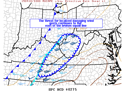 Mesoscale Discussion 275
