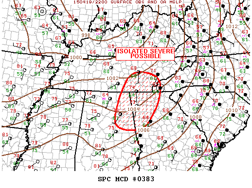 Mesoscale Discussion 383