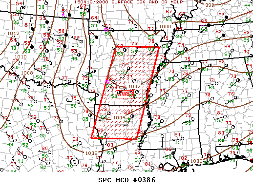 Mesoscale Discussion 386