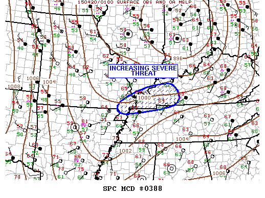 Mesoscale Discussion 388
