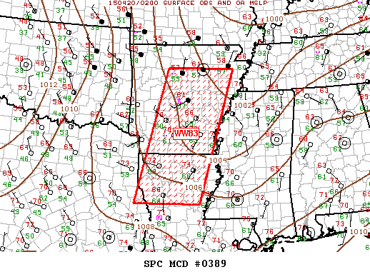 Mesoscale Discussion 389