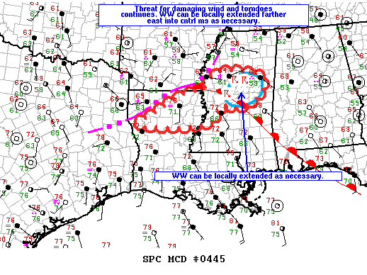 Mesoscale Discussion 445