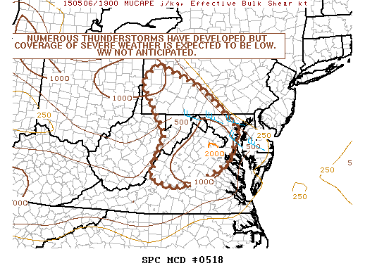 Mesoscale Discussion 518