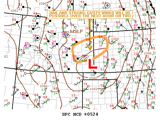 Mesoscale Discussion 524