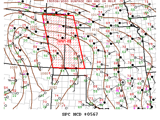 Mesoscale Discussion 567