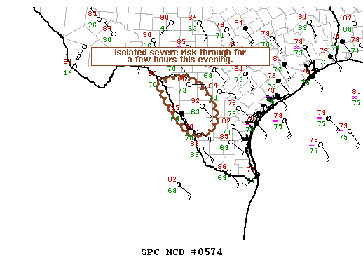 Mesoscale Discussion 574