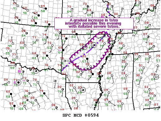 Mesoscale Discussion 594