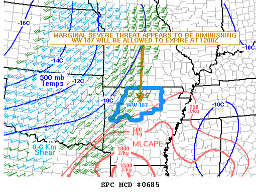 Mesoscale Discussion 685