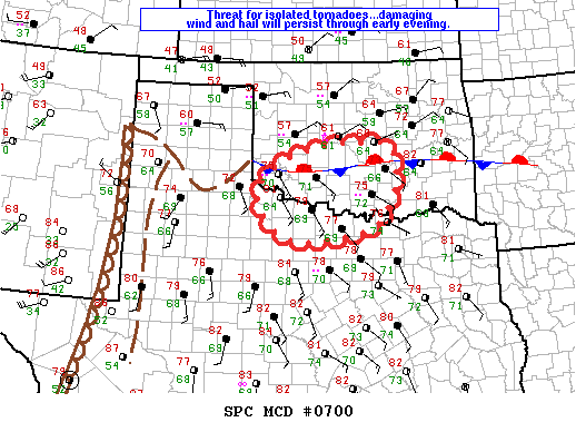 Mesoscale Discussion 700