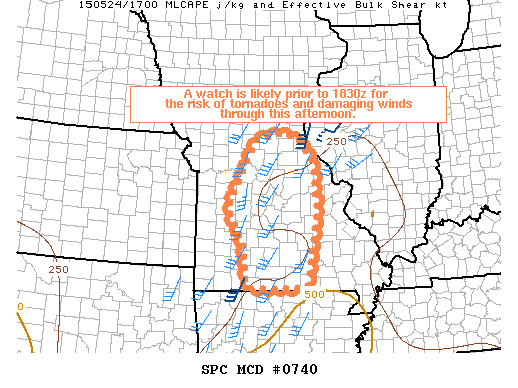 Mesoscale Discussion 740