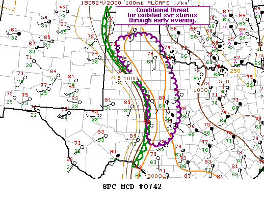 Mesoscale Discussion 742