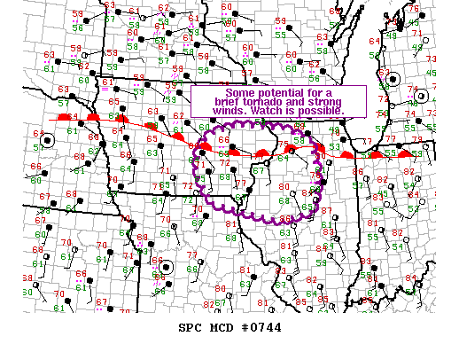 Mesoscale Discussion 744
