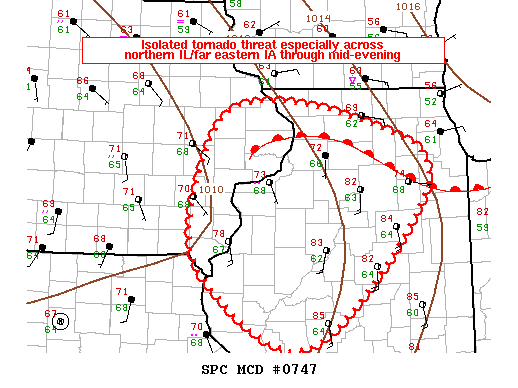 Mesoscale Discussion 747