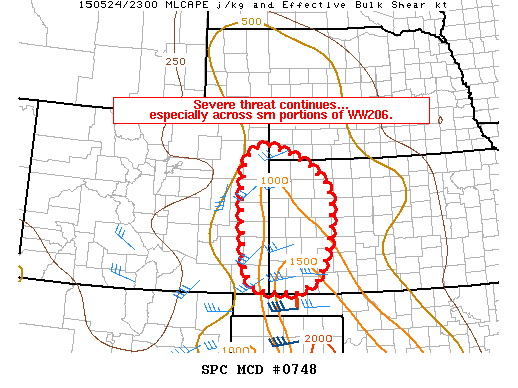 Mesoscale Discussion 748