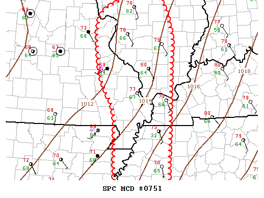Mesoscale Discussion 751