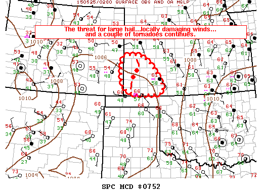 Mesoscale Discussion 752