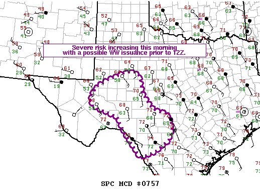 Mesoscale Discussion 757