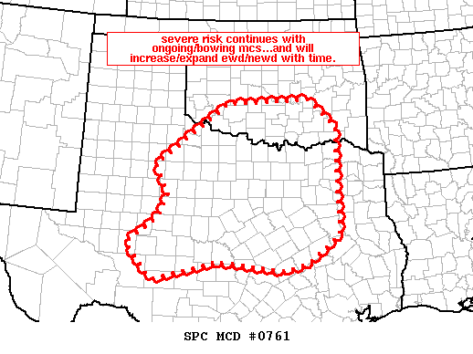 Mesoscale Discussion 761