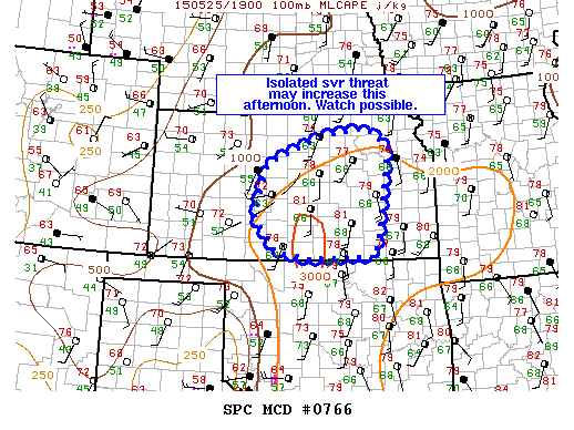 Mesoscale Discussion 766