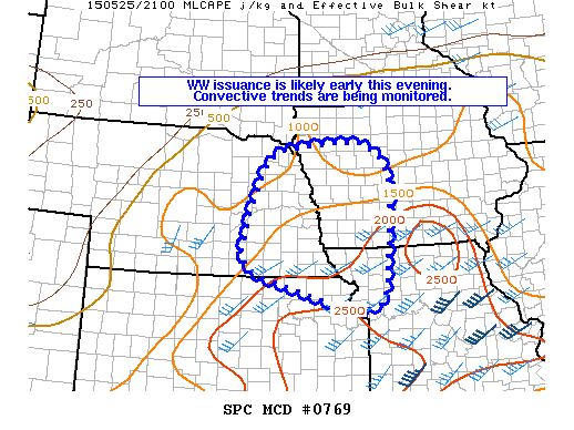 Mesoscale Discussion 769