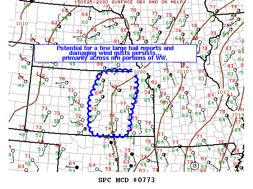 Mesoscale Discussion 773