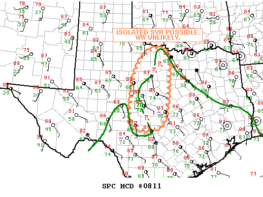 Mesoscale Discussion 811