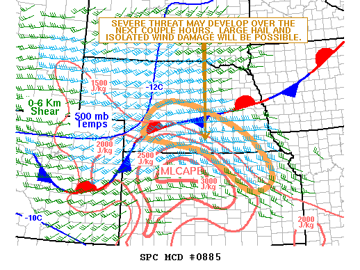 Mesoscale Discussion 885